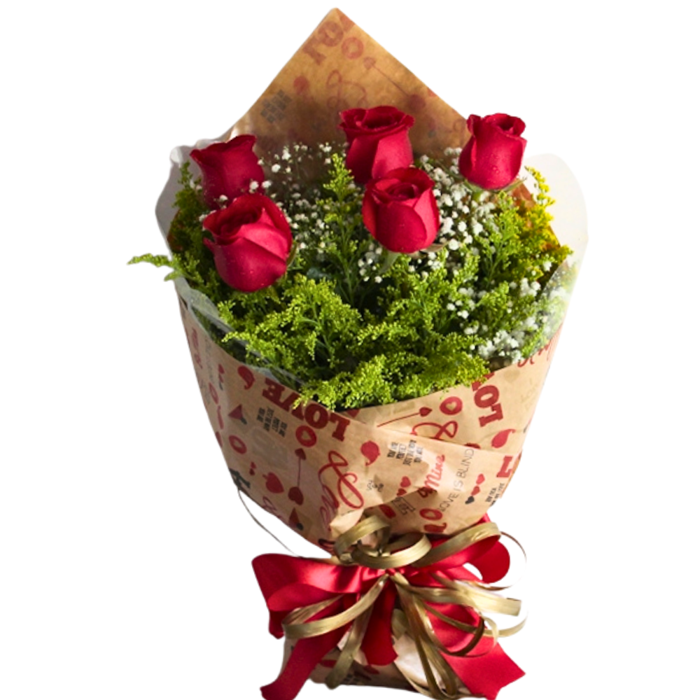 Buqu Paixo em 5 Rosas