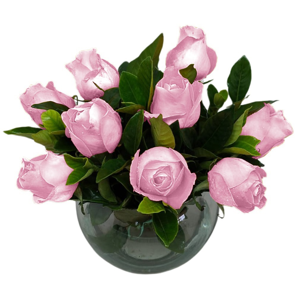 Arranjo no Vidro -  Encanto Rosa